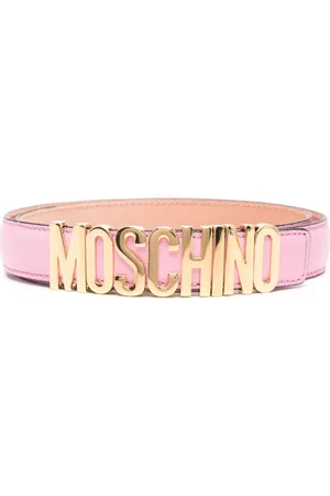 Moschino Logo leather belt