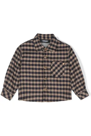 VERSACE Checked flannel shirt