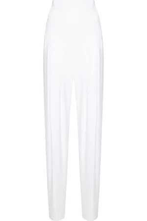 Norma Kamali Pleated high-waisted trousers