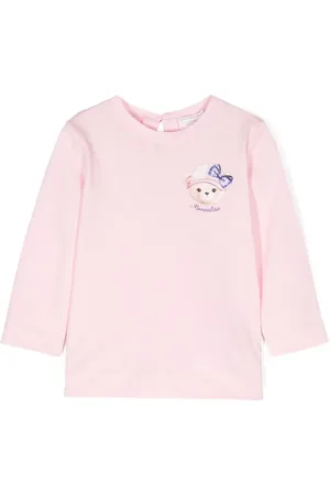 MONNALISA Teddy bear-print cotton T-shirt