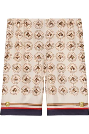Gucci Graphic-print silk shorts