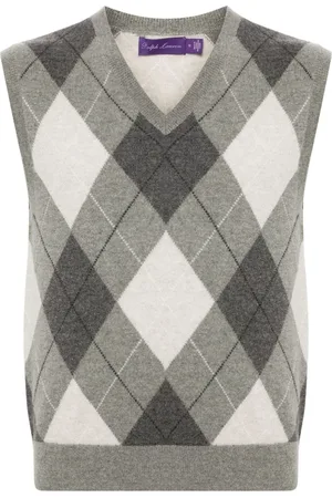 Ralph Lauren Argyle-knit V-neck vest