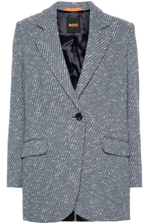 HUGO BOSS Single-breasted tweed blazer