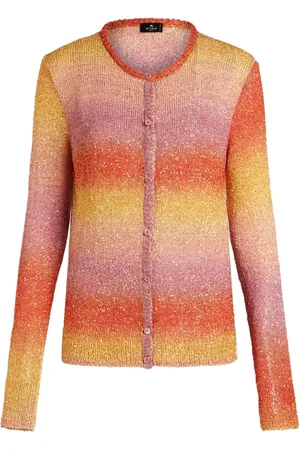 Etro Sequin-embellished striped cardigan