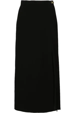 Sandro Pleated wrap midi skirt