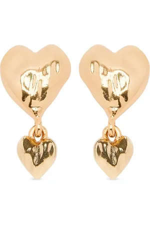 Oscar de la Renta Droped Heart earrings