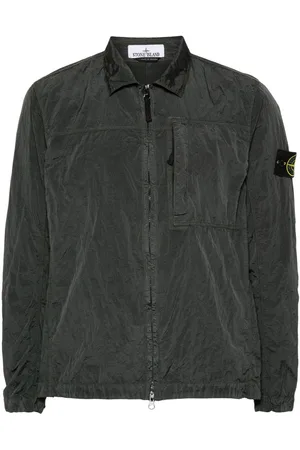 Stone Island Compass-patch shirt jacket