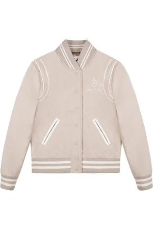 Sporty & Rich Logo-embroidered wool bomber jacket