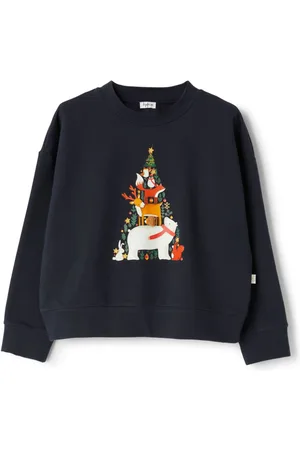 Il gufo Chrismas-print sweatshirt