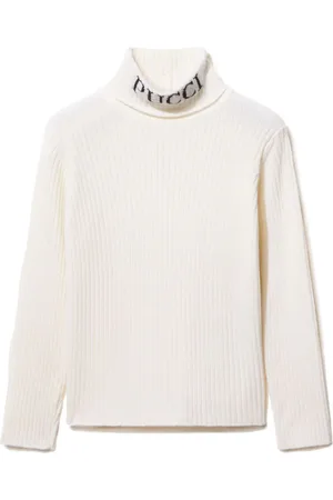 PUCCI Junior Logo-intarsia jumper