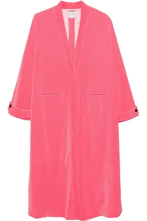 FORTE FORTE V-neck corduroy coat