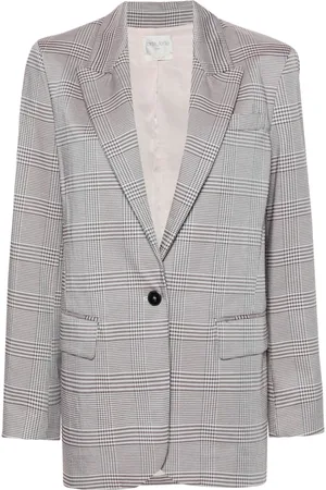 FORTE FORTE Single-breasted checked blazer