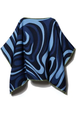 PUCCI Junior Marmo-jacquard velour cape