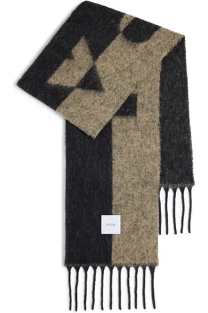 Patou Intarsia-knit logo scarf