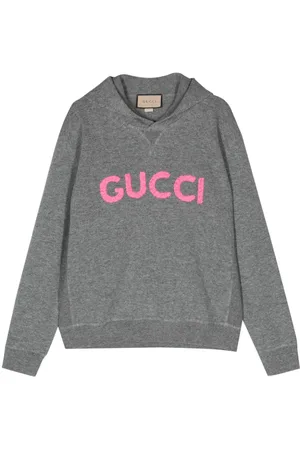 Gucci Logo-embroidered wool hoodie