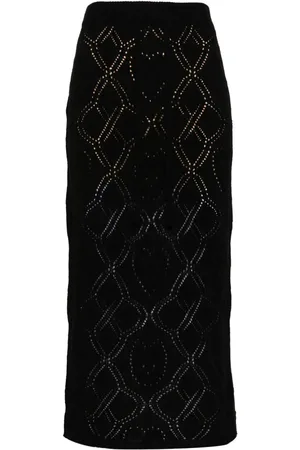 Twin-Set Pointelle-knit skirt