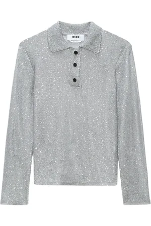Msgm Embellished knit polo