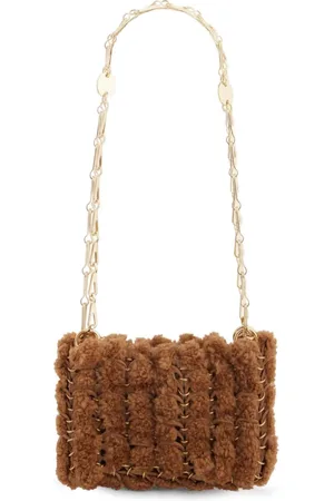 Paco rabanne 1969 Nano shearling shoulder bag