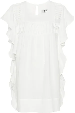 PNK Ruffled cotton mini dress