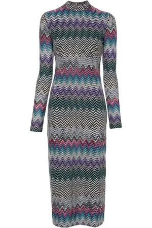 Missoni Zigzag-woven midi dress