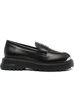 Moschino Embossed-logo loafers