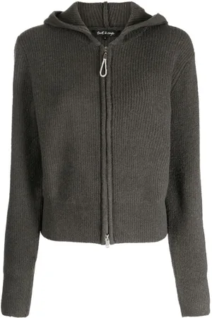 tout a coup Zip-up knitted hoodie