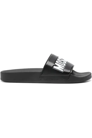 Moschino Logo-embossed slides
