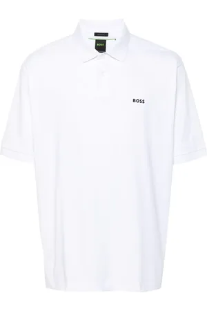 HUGO BOSS Rubberised-logo polo shirt