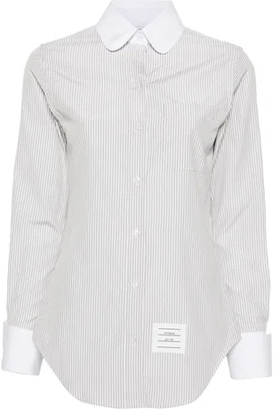 Thom Browne Striped rounded-collar shirt