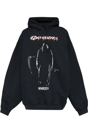 Vetements Graphic-print cotton hoodie