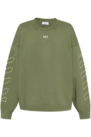 OFF-WHITE Embroidered-logo knitted jumper