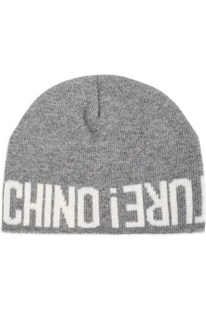 Moschino Intarsia-logo knit beanie