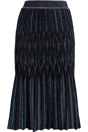 Missoni Lam?? diamond-motif flared midi skirt