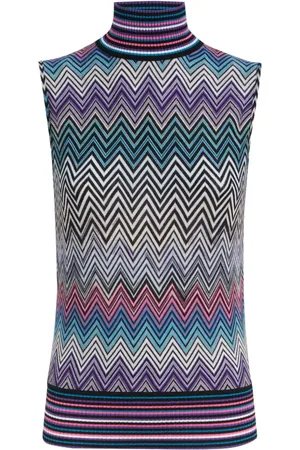 Missoni Zigzag-woven knitted tank top