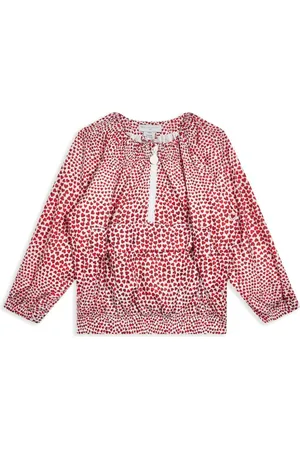 Stella McCartney Heart-print zipper blouse