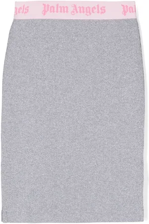 Palm Angels Logo-waistband skirt