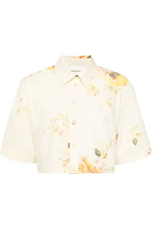 ZIMMERMANN Lightburst relaxed crop shirt