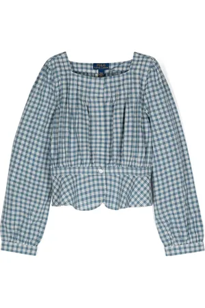 Ralph Lauren Plaid-check blouse
