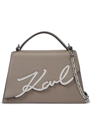 Karl Lagerfeld Medium Signature leather cross body bag
