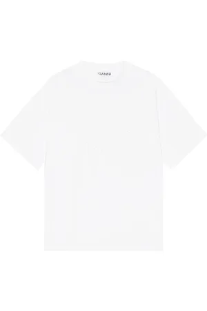 Ganni Cotton round-neck t-shirt