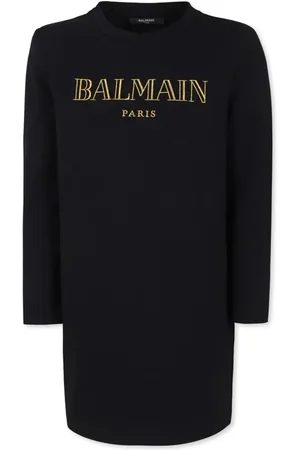 Balmain Logo-embroidered jersey dress