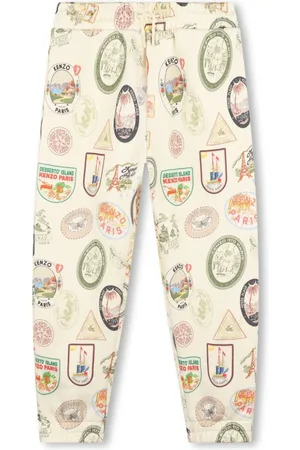 Kenzo All-over print cotton jogging trousers