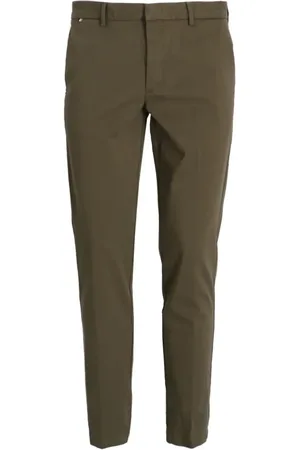 HUGO BOSS Kaito logo-patch cotton-blend trousers