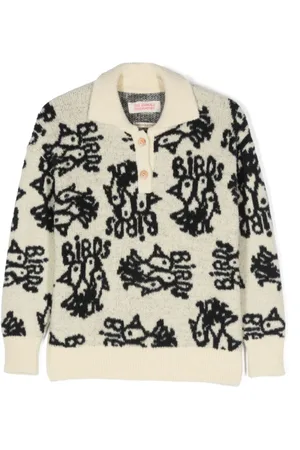 The Animals Observatory Raven brushed polo jumper