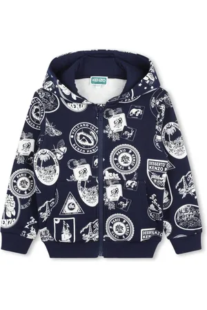 Kenzo Travel print zipped hoodie