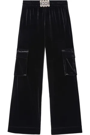 OFF-WHITE Velvet cargo track pants