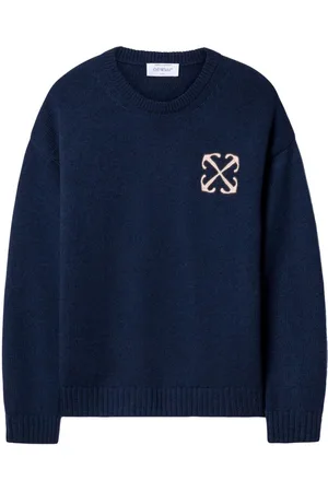 OFF-WHITE Intarsia-knit logo jumper