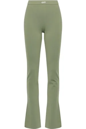 OFF-WHITE Logo-print bootcut leggings