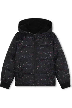 DKNY Logo-patch reversible puffer jacket