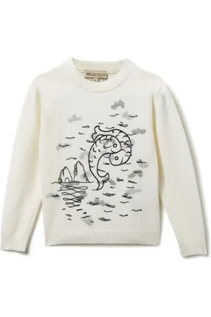 PUCCI Junior Pesci-embroidered jumper